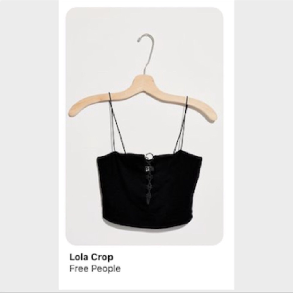 Free People Intimately Lola Crop Top black